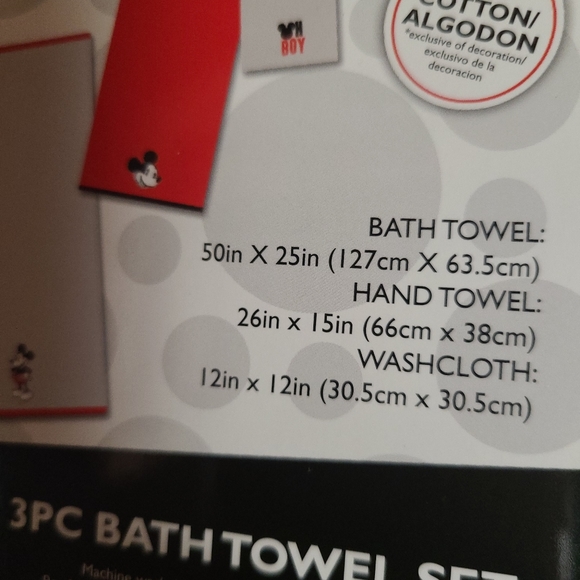 Disney Mickey Mouse 3 piece Bath Set - Picture 2 of 2
